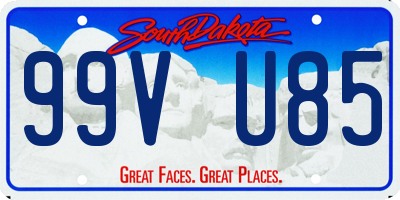 SD license plate 99VU85