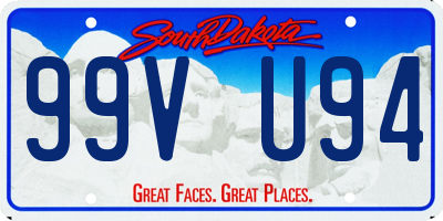 SD license plate 99VU94