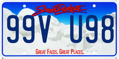 SD license plate 99VU98