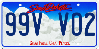 SD license plate 99VV02