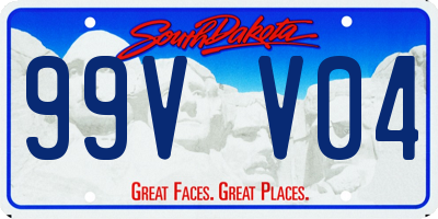 SD license plate 99VV04