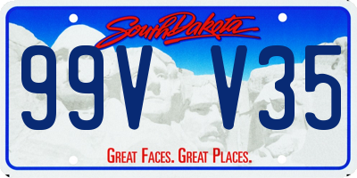 SD license plate 99VV35