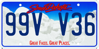 SD license plate 99VV36