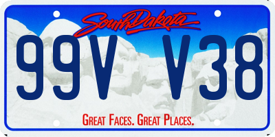 SD license plate 99VV38