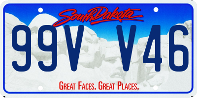 SD license plate 99VV46