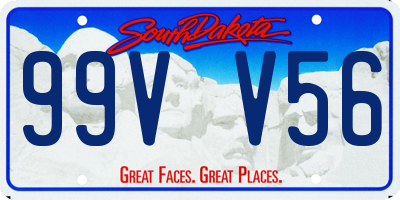 SD license plate 99VV56
