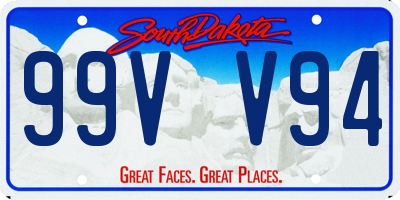 SD license plate 99VV94