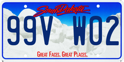 SD license plate 99VW02