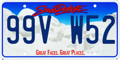 SD license plate 99VW52