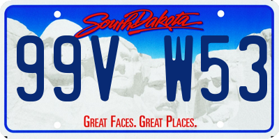SD license plate 99VW53