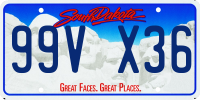 SD license plate 99VX36