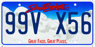 SD license plate 99VX56