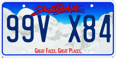 SD license plate 99VX84