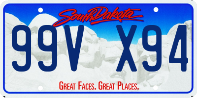 SD license plate 99VX94