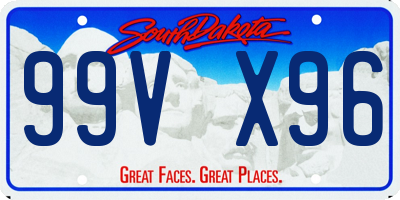 SD license plate 99VX96