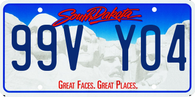 SD license plate 99VY04