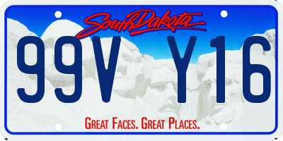 SD license plate 99VY16