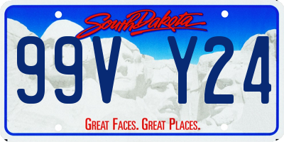 SD license plate 99VY24