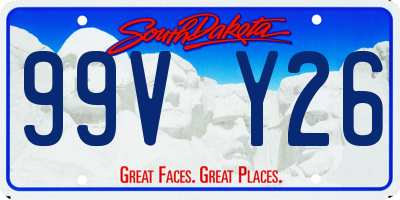 SD license plate 99VY26