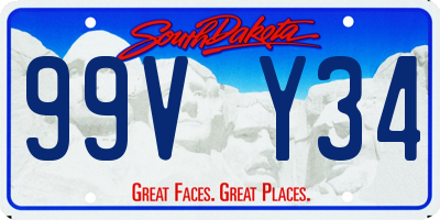SD license plate 99VY34