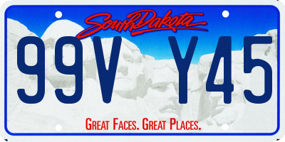 SD license plate 99VY45