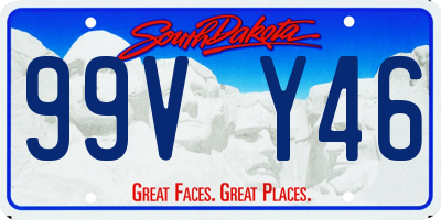 SD license plate 99VY46