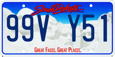 SD license plate 99VY51