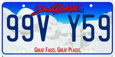 SD license plate 99VY59