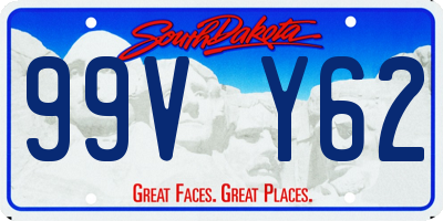 SD license plate 99VY62