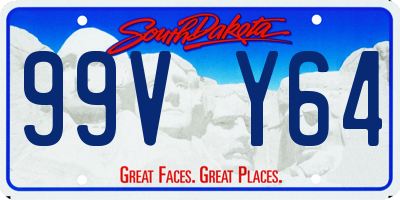 SD license plate 99VY64
