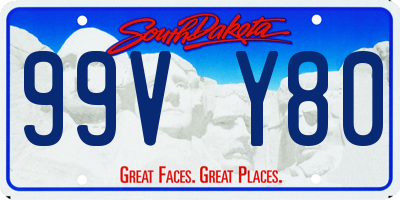 SD license plate 99VY80