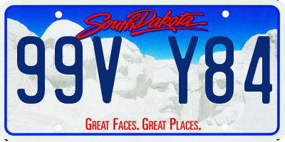 SD license plate 99VY84