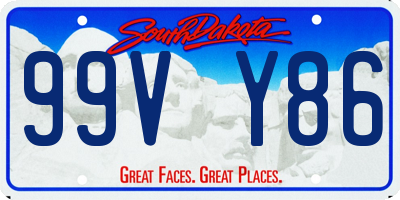 SD license plate 99VY86