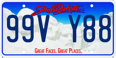 SD license plate 99VY88