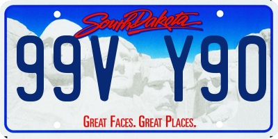 SD license plate 99VY90