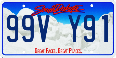 SD license plate 99VY91