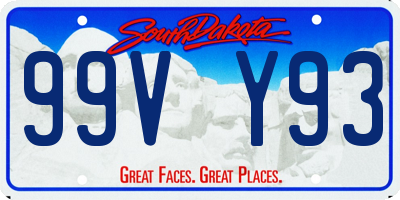SD license plate 99VY93