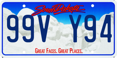 SD license plate 99VY94