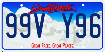 SD license plate 99VY96