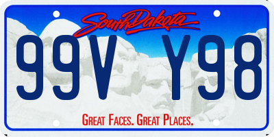 SD license plate 99VY98