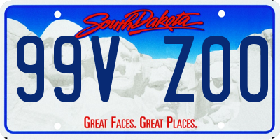 SD license plate 99VZ00
