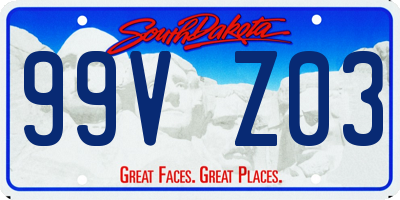 SD license plate 99VZ03