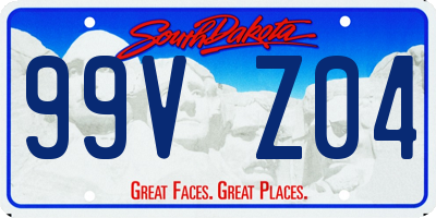 SD license plate 99VZ04