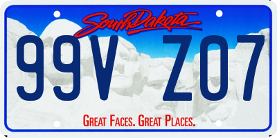 SD license plate 99VZ07