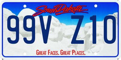 SD license plate 99VZ10