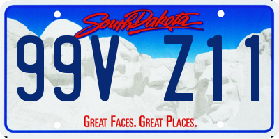 SD license plate 99VZ11