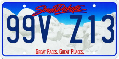 SD license plate 99VZ13