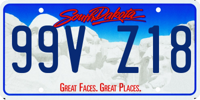 SD license plate 99VZ18