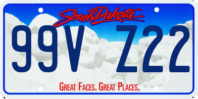 SD license plate 99VZ22