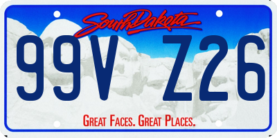 SD license plate 99VZ26